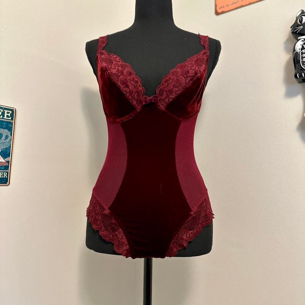 Amazing deep red velour Victoria's Secret Teddy